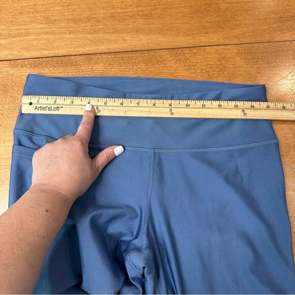 Under Armour Navy Blue Compression Athletic Leggings Women’s Large L Pockets EUC - Picture 7 of 7